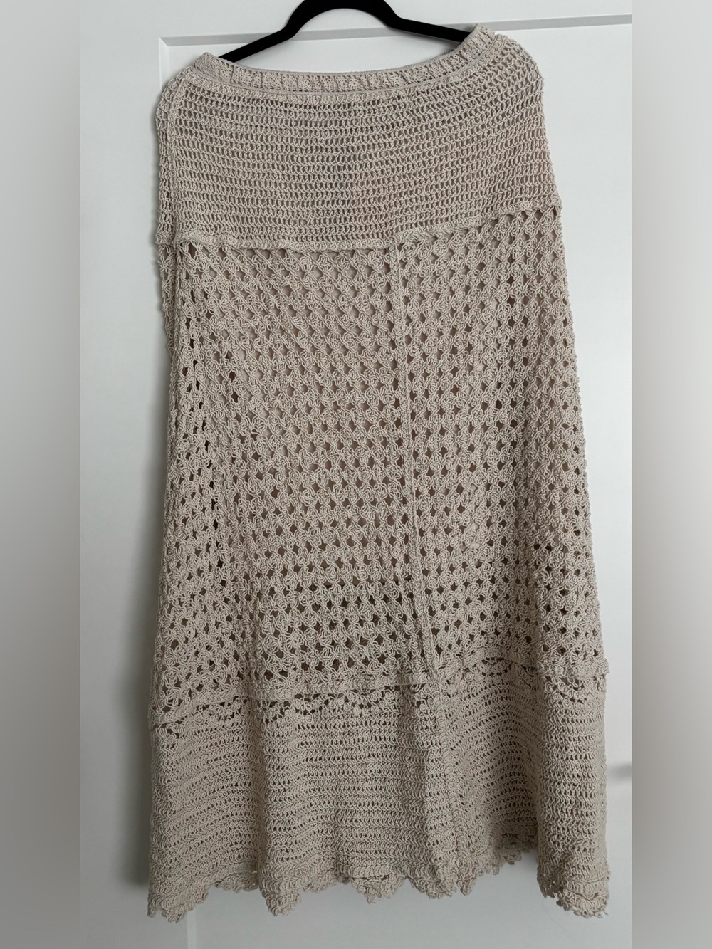 Boho Crochet Maxi Skirt in Cream Beige Summer Style M nwt - Picture 5 of 5